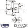 Grohe Concetto Single-Lever Sink Mixer Tap Dimensions